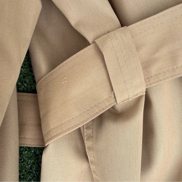 Christian Dior Vintage timeless Classic Tan Trenchcoat belt wool Twill lining - Picture 11 of 15